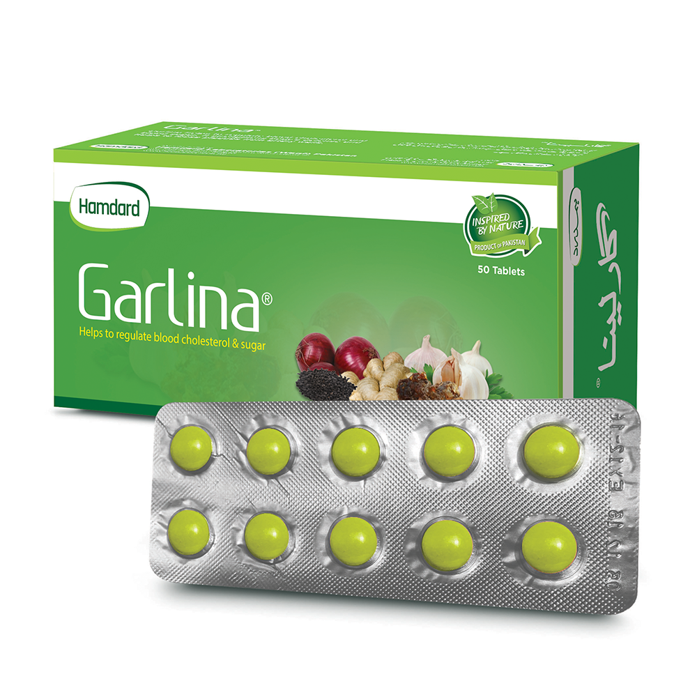 Hamdard - Garlina Tablets - 50 Tabs - Hibalife