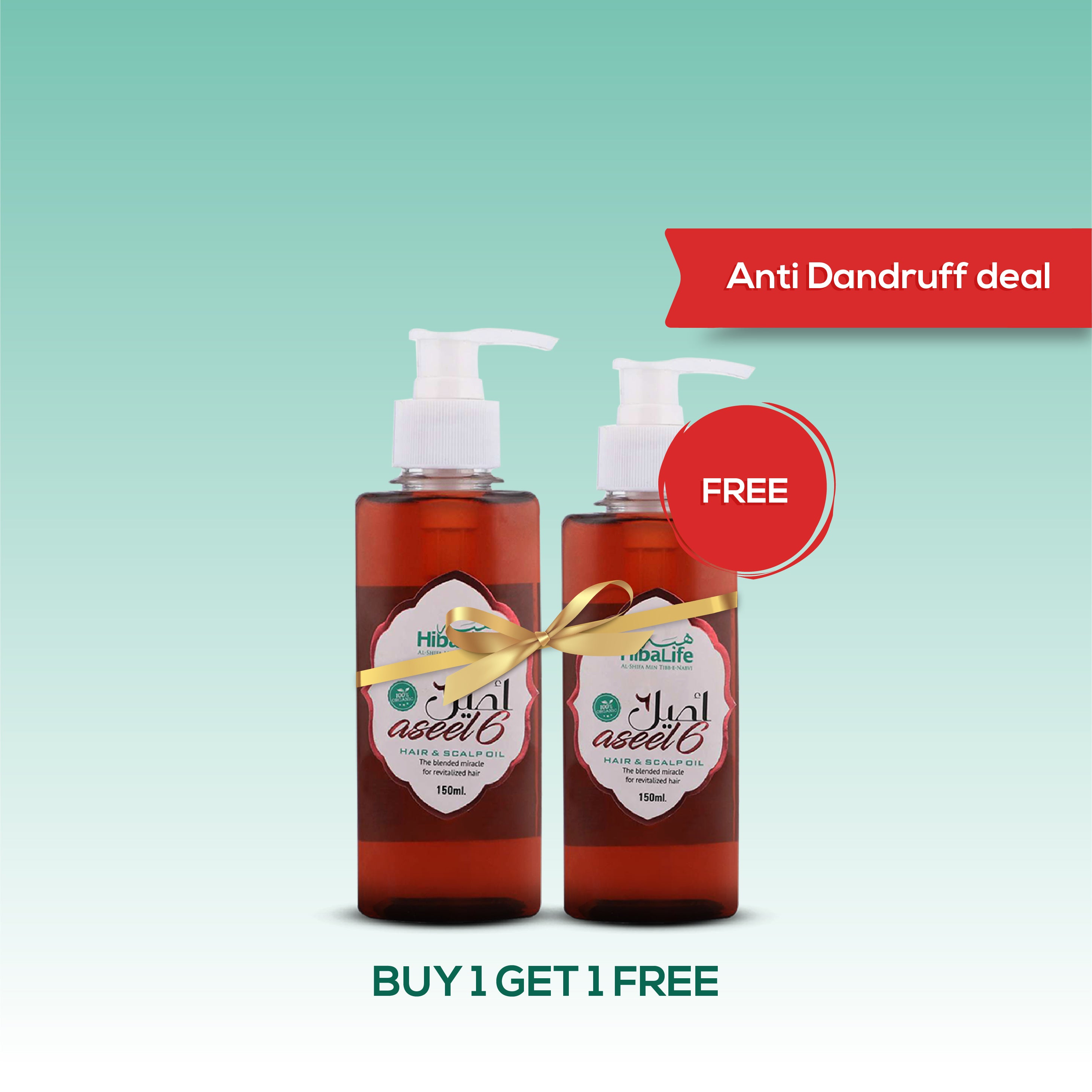 HL-Anti Dandruff deal (Aseel oil 150 ml x 2 Pcs) - Hibalife